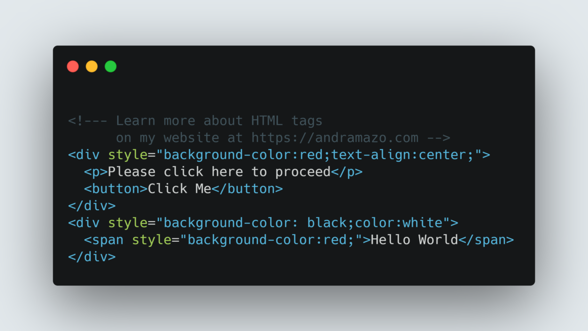 5 Commonly used HTML Tags